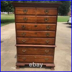 Thomasville antique fisher park tall boy high chest of drawers wood dresser