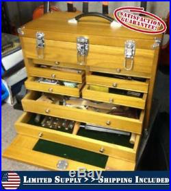 Tool Box Chest 8 Drawer Hard Wood Toolbox Cabinet Storage Mechanic FREE SHIP