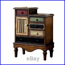 Traditional Wood Cabinet With Drawers Vintage Apothecary Chest Deco Home Furniture