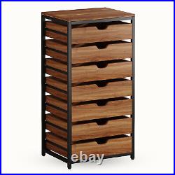 Tribesigns Industrial Chest of 7 Drawers, Wood Storage Dresser Cabinet Metal Leg