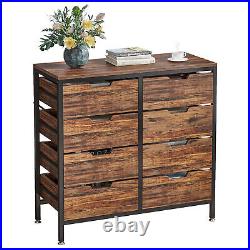 Tribesigns Rustic Dresser Chest of 8 Drawers, Wood Storage Drawers Home Office
