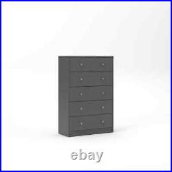 Tvilum Chest Of Drawers 28.5 x 42.56 5-Drawer Particle Board Indoor In Gray