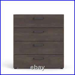 Tvilum Chest of Drawer 26.8 x 15.9 x 31.6 4-Storage Dark Chocolate Finish