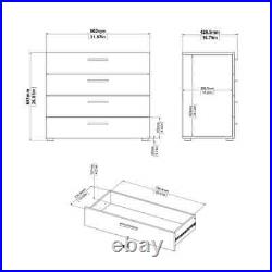 Tvilum Chest of-Drawer 31.57 x 26.81 x 15.85 Particle Board 4-Storage Walnut