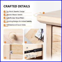 Unfinished Wood 3-Drawer Dresser for Bedroom Vintage Dressers Chests of Drawers