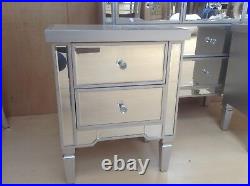 Valetta Mirrored Furniture package deal 4 drawer chest plus pair of bedsides