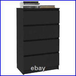 VidaXL 4 Drawer Chest Dresser Clothes Storage Bedroom Furniture Wood Cabinet