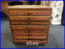 Vintage Adana Letterpress Wooden Drawers Chest (type not included)