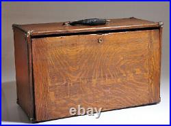 Vintage Antique Machinist WOOD BOX Tool CHEST CASE 8 Drawers
