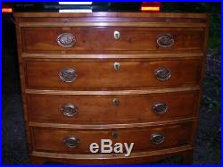 Vintage Baker Furniture Yew Wood 4 Drawer Chest With Sliding Board 34x32x18