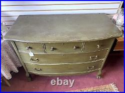 Vintage Claw Footed Chest of Drawers on Casters Gorgeous Piece REDUCED