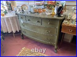 Vintage Claw Footed Chest of Drawers on Casters Gorgeous Piece REDUCED