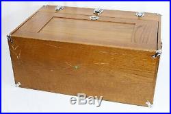Vintage Gerstner Oak 10-Drawer Machinist Tool Chest Box Toolbox Model #530