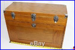 Vintage Gerstner Oak 10-Drawer Machinist Tool Chest Box Toolbox Model #530