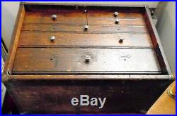 Vintage H. Gerstner & Sons Wood Machinist Tool Chest Box 6 Drawers