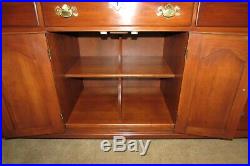 Vintage Henkel Harris Solid Cherry Dresser, 9 Drawer Low Chest, Cabinet Fin 24