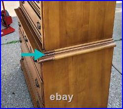 Vintage Highboy Dresser Chest Wood Cherokee Furniture 10 Drawers