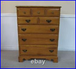 Vintage Maple Chest Of Drawers, Five Drawer High Dresser