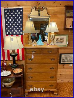 Vintage Maple Kling Colonial 2 over 4 Chest of Drawers circa 1962-1970's