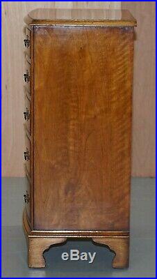 Vintage Medium Sized Burr Walnut Tallboy Chest Of Drawers Bevan Funnell England