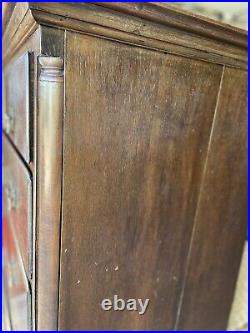 Vintage Oak 2 Over Tall Boy Dresser Chest of Drawers