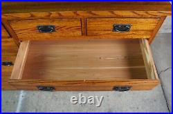 Vintage Quartersawn Oak Mission Cedar Lined 12 Drawer Dresser Mule Chest 66
