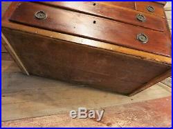 Vintage RARE Drawer Machinist Chest, Tool Box Chest Carpenter Mechanic, Wood Box