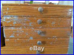 Vintage STAR Quality Chests Machinists Tool Box Wood Drawers withTracks
