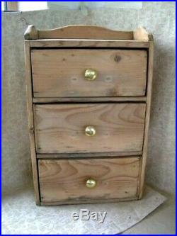 Vintage Set Of Pine Table Top Chest Of Drawers