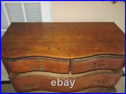 Vintage Wood Chest Keyhole Two Large Drawer And Two Small Drawer