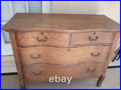 Vintage Wood Chest Keyhole Two Large Drawer And Two Small Drawer