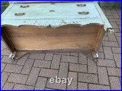 Vintage Wood Wooden 2 Drawer Low Chest Dresser
