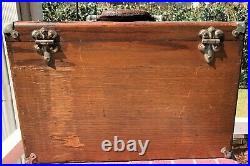 Vtg Union B-20 Oak Wood 7-drawer Machinist Tool Chest Box Cabinet Tool Box
