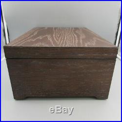 Wallace Distressed Wood Flatware Chest with Drawer & Tarnish Resistant Lining