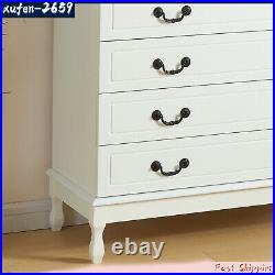 White 6 Drawer Chest of Drawers Storage Bedroom Furniture Bedside Table Cabinet
