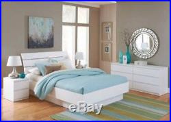 White Bedroom Furniture Dresser Drawer Nightstand 5 Chest 6 Dressers Wood Grain