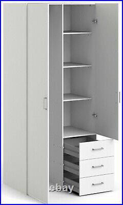 White Double Triple 2 3 Door Wardrobe Chest of Drawers 1 3 5 Bedroom Furniture