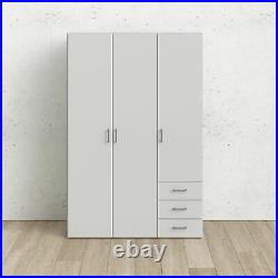 White Double Triple 2 3 Door Wardrobe Chest of Drawers 1 3 5 Bedroom Furniture