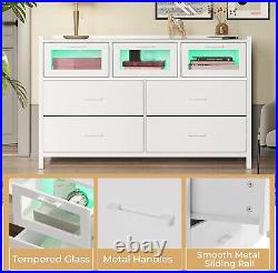 White Dresser for Bedroom Chest of Drawers Bedroom Closet Wooden Storage Cabinet