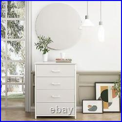 White Dressers Chest of Drawers 4 Drawer Wood Finish Bedroom Storage Nightstand
