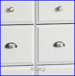 White Wooden 6 Drawer Dresser Chest of Drawers Clothes Storage Cabinet Bedroom