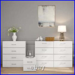 Wood 4-Drawer Dresser Bedroom Storage Chest Organizer Tower Modern Furniture US