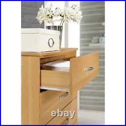 Wood 5-Drawer Chest Bedroom Dressers Storage Cabinet Organizer Nightstand Brown