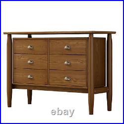 Wood 6 Drawer Dresser Chest of Drawer For Bedroom Living Room Storage Cabinet