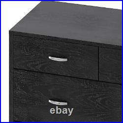 Wood Chest of 2+3 Drawer Storage Tall Dressers Organizer for Bedroom Living Room