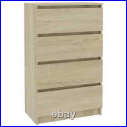 Wood Chest of Drawers 4 Drawers Dresser Nightstand Storage Side Cabinet Bedroom