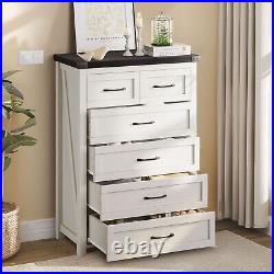 Wood Dresser Modern Bedroom Living Room Chests of Drawer Storage Organizer White
