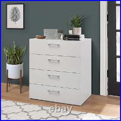 Wood Dresser for Bedroom with 4Drawers Modern Chests of Drawer Organizer Cabinet