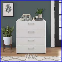 Wood Dresser for Bedroom with 4Drawers Modern Chests of Drawer Organizer Cabinet