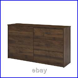 Wood Dresser for Bedroom with 6 Drawers Modern Chests of Drawer Storage Cabinet US